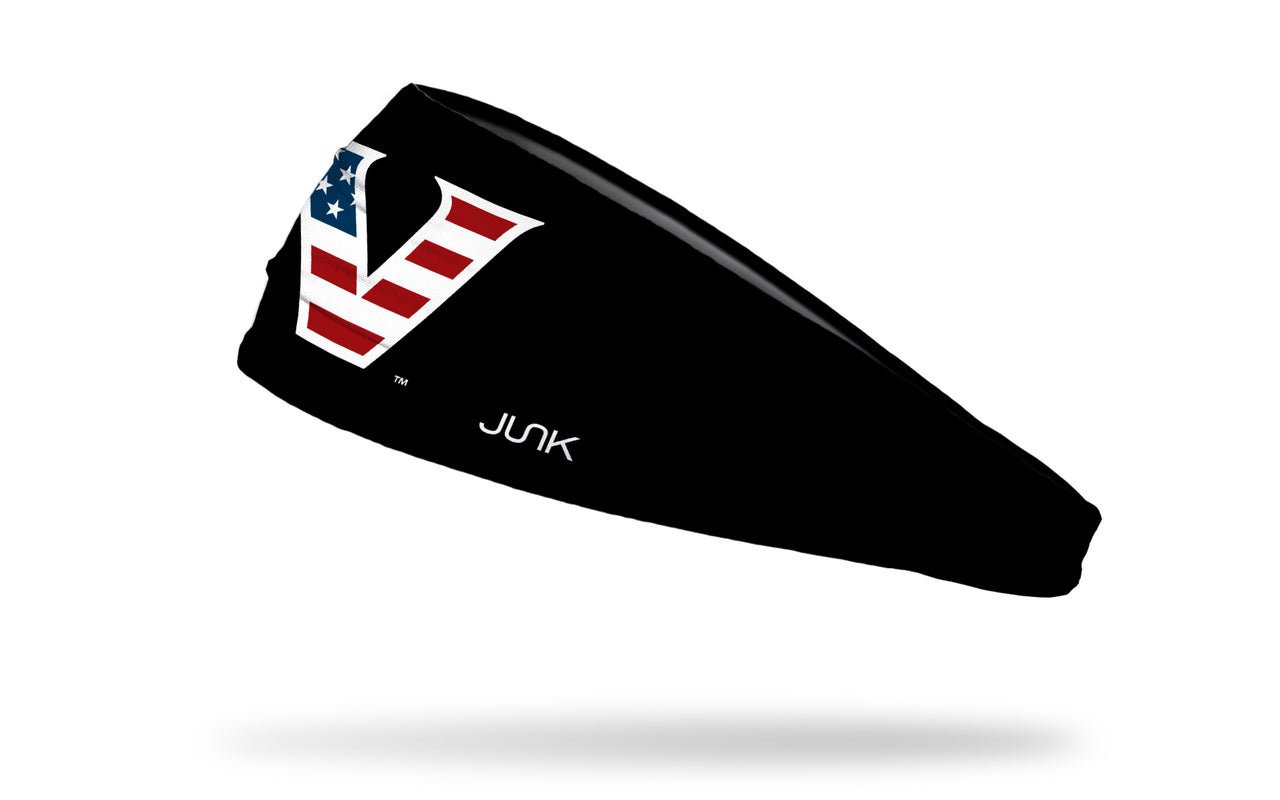 Vanderbilt University: Logo Flag Black Headband - View 1