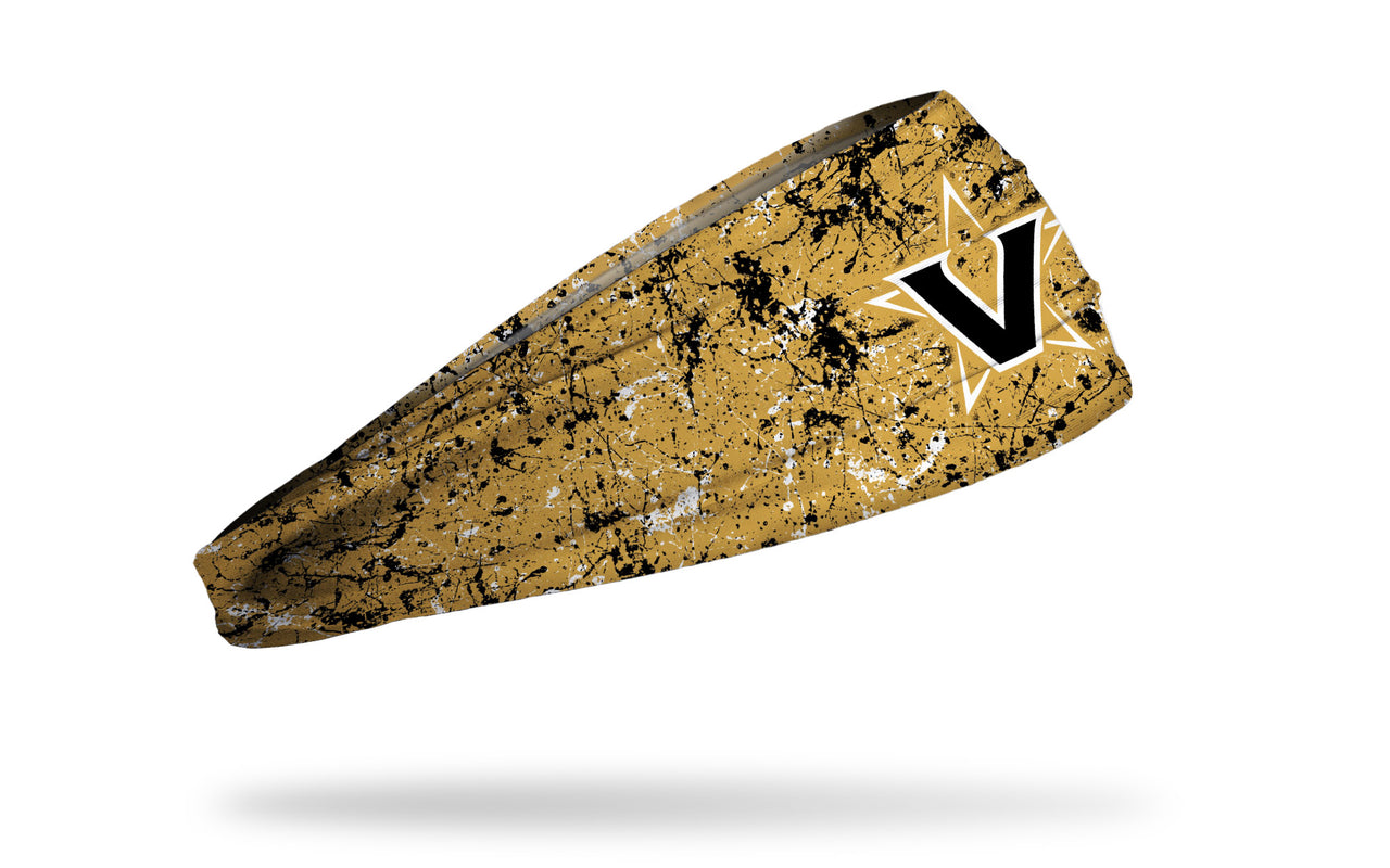 Vanderbilt University: Splatter Gold Headband - View 2
