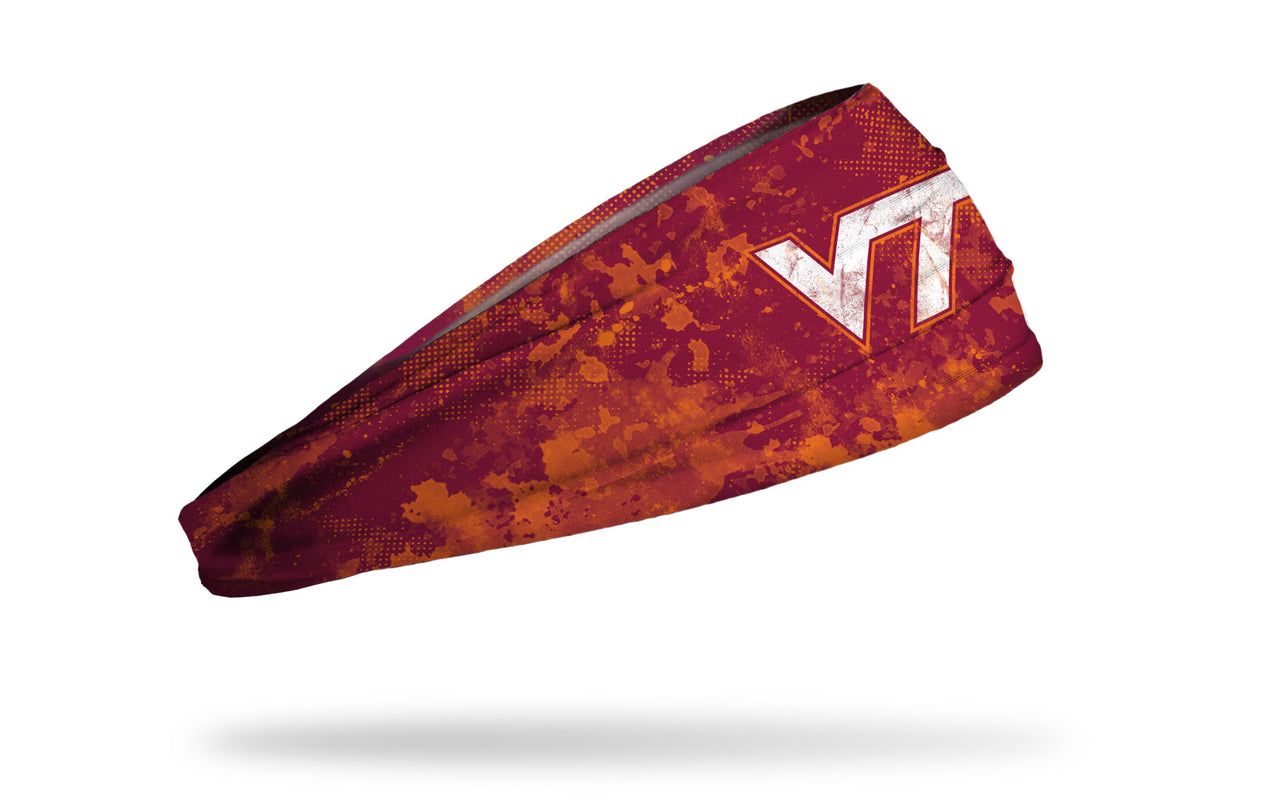 Virginia Tech: Grunge Maroon Big Bang Lite Headband - View 2