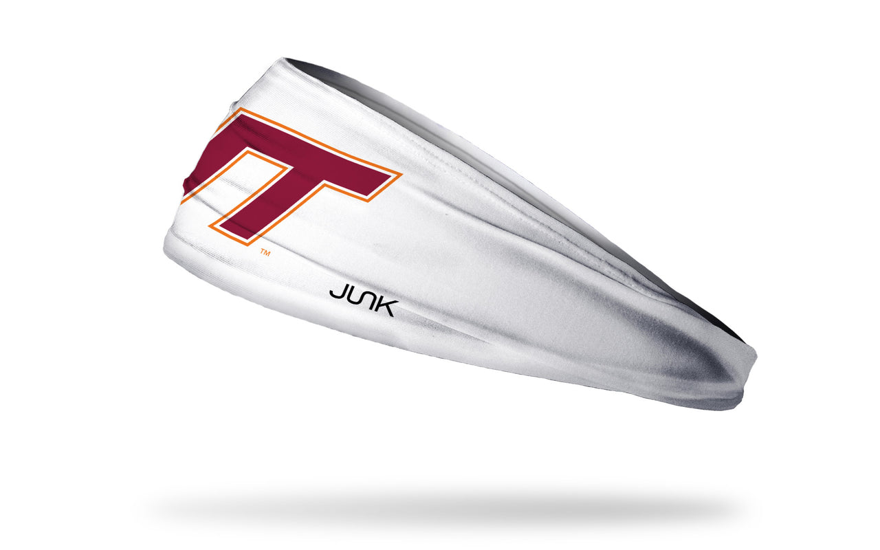 Virginia Tech: Logo White Headband - View 1