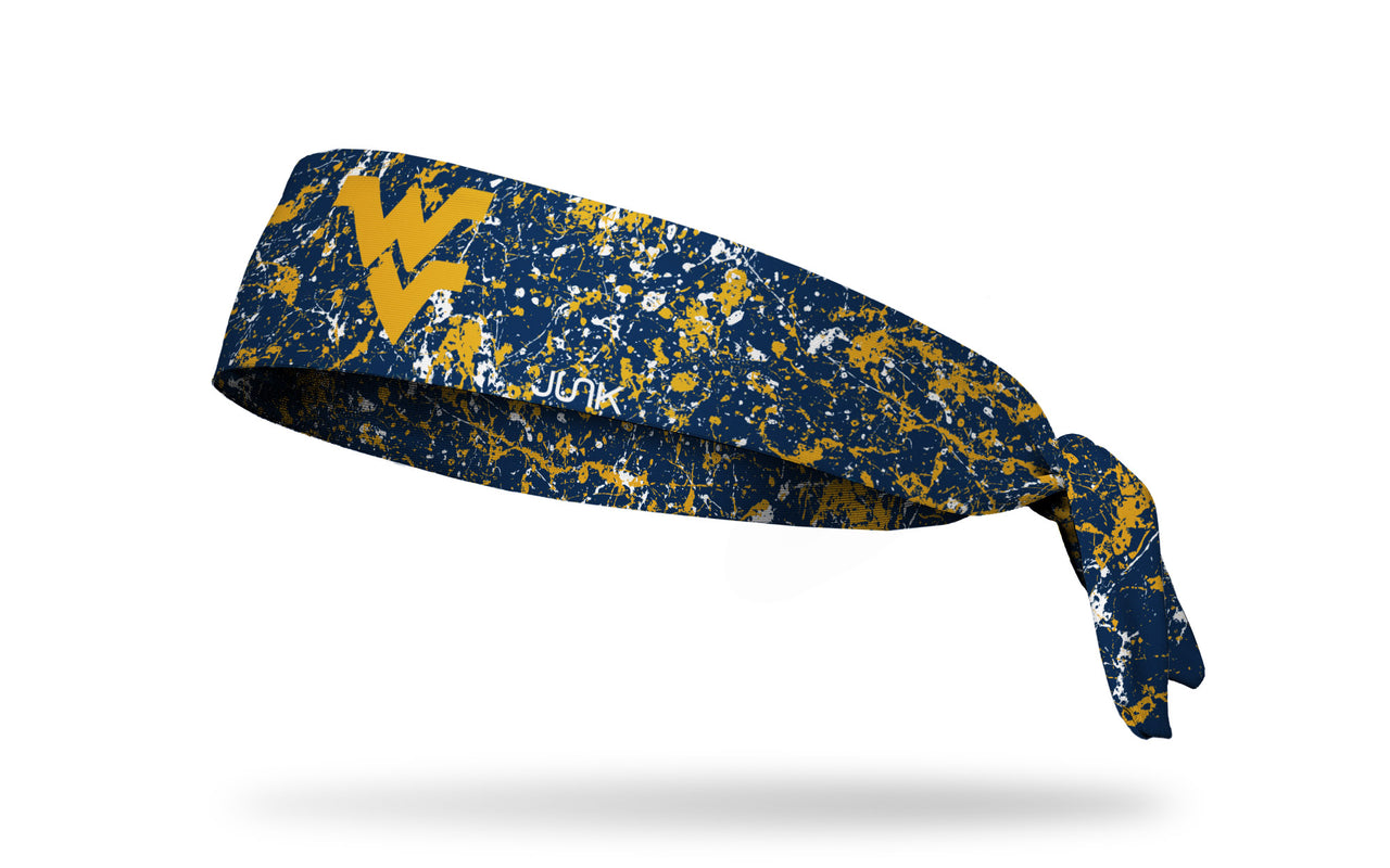 West Virginia University: Splatter Navy Tie Headband - View 1