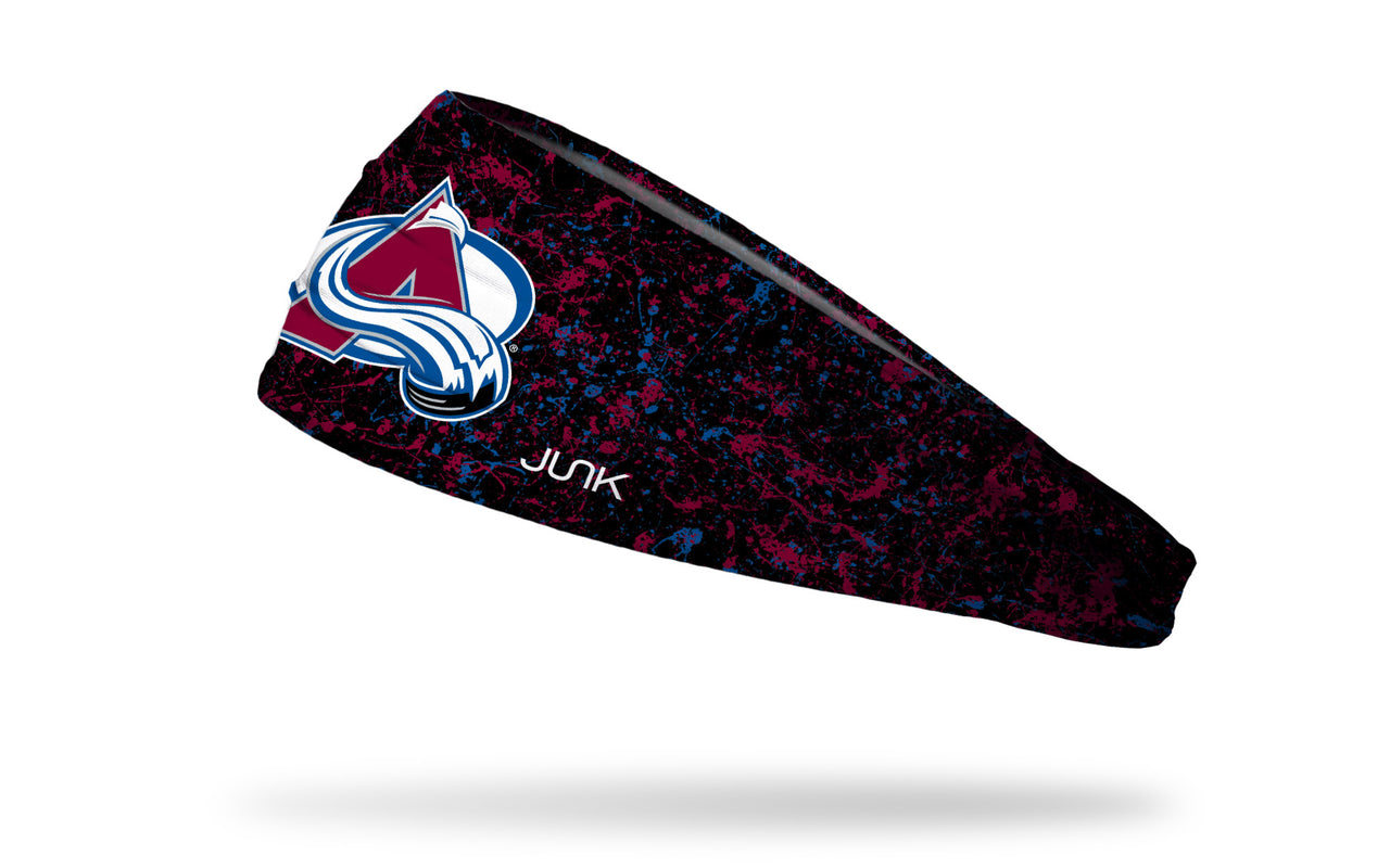 Colorado Avalanche: Black Splatter Headband - View 1