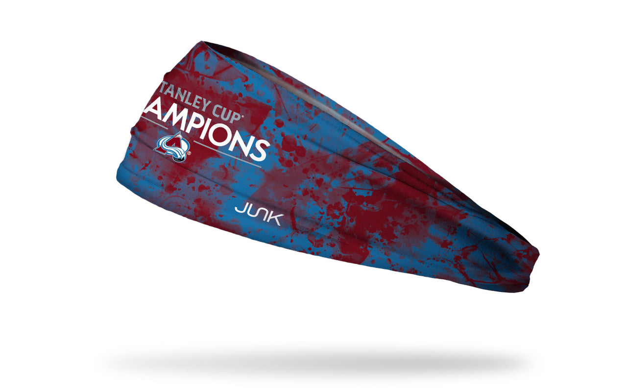 Colorado Avalanche: Stanley Cup Champions Splatter Headband - View 2
