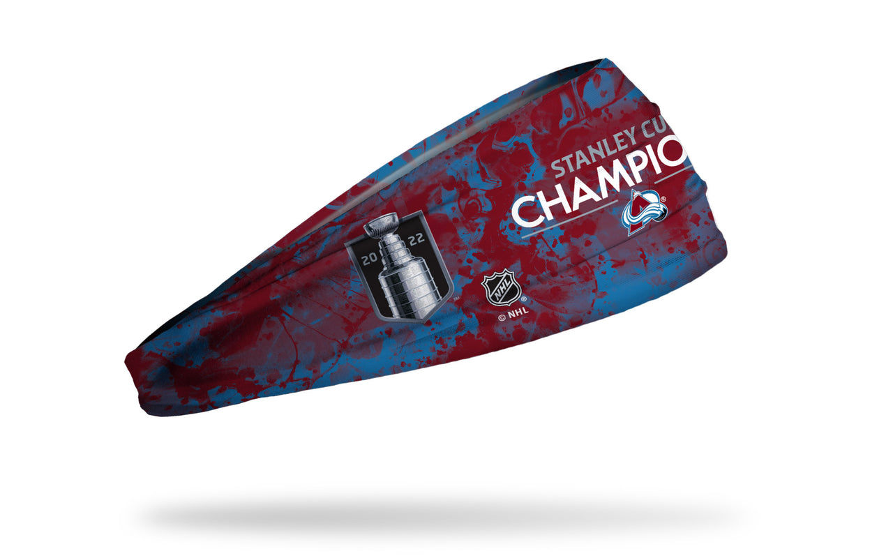 Colorado Avalanche: Stanley Cup Champions Splatter Big Bang Lite Headband - View 1