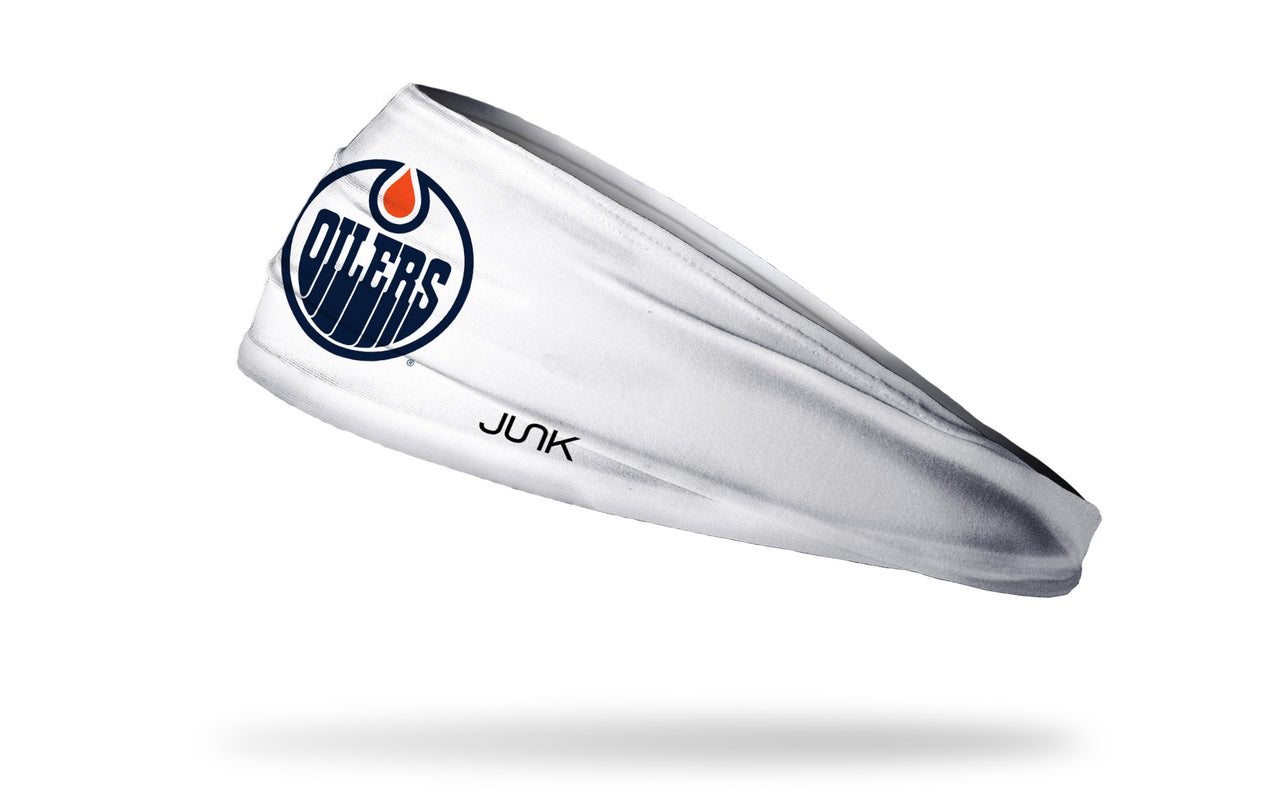 Edmonton Oilers: Logo White Big Bang Lite Headband - View 1