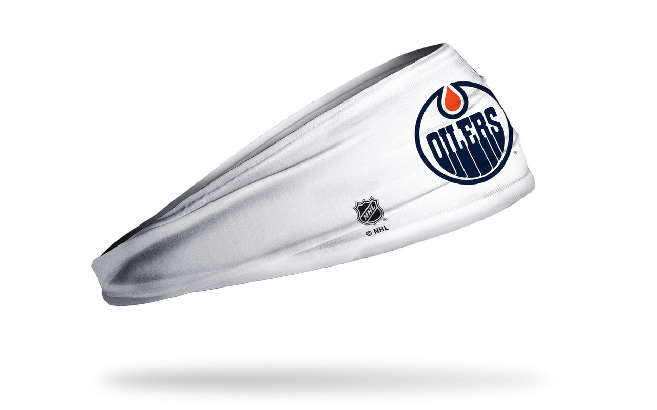Edmonton Oilers: Logo White Big Bang Lite Headband - View 2