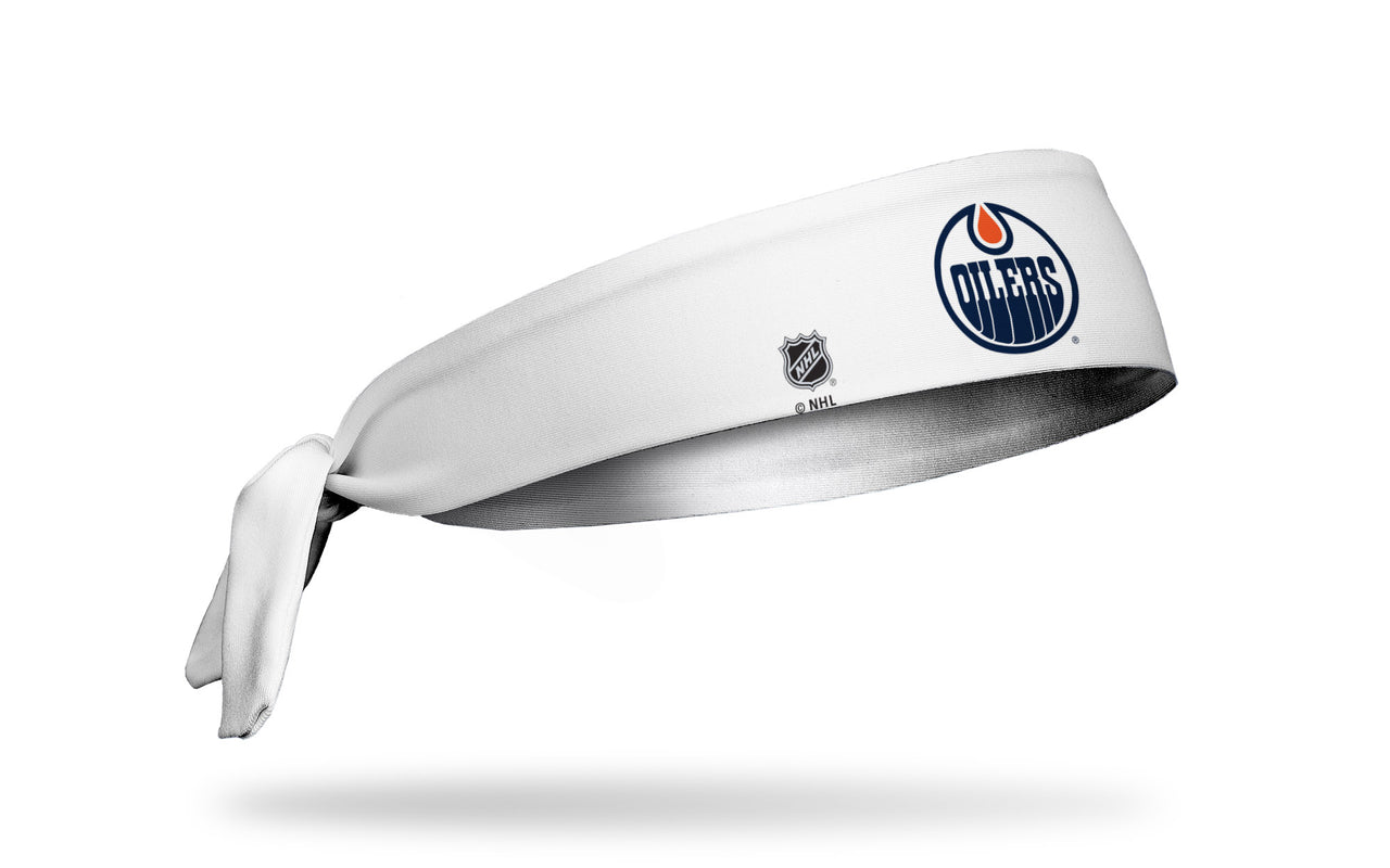 Edmonton Oilers: Logo White Tie Headband - View 2