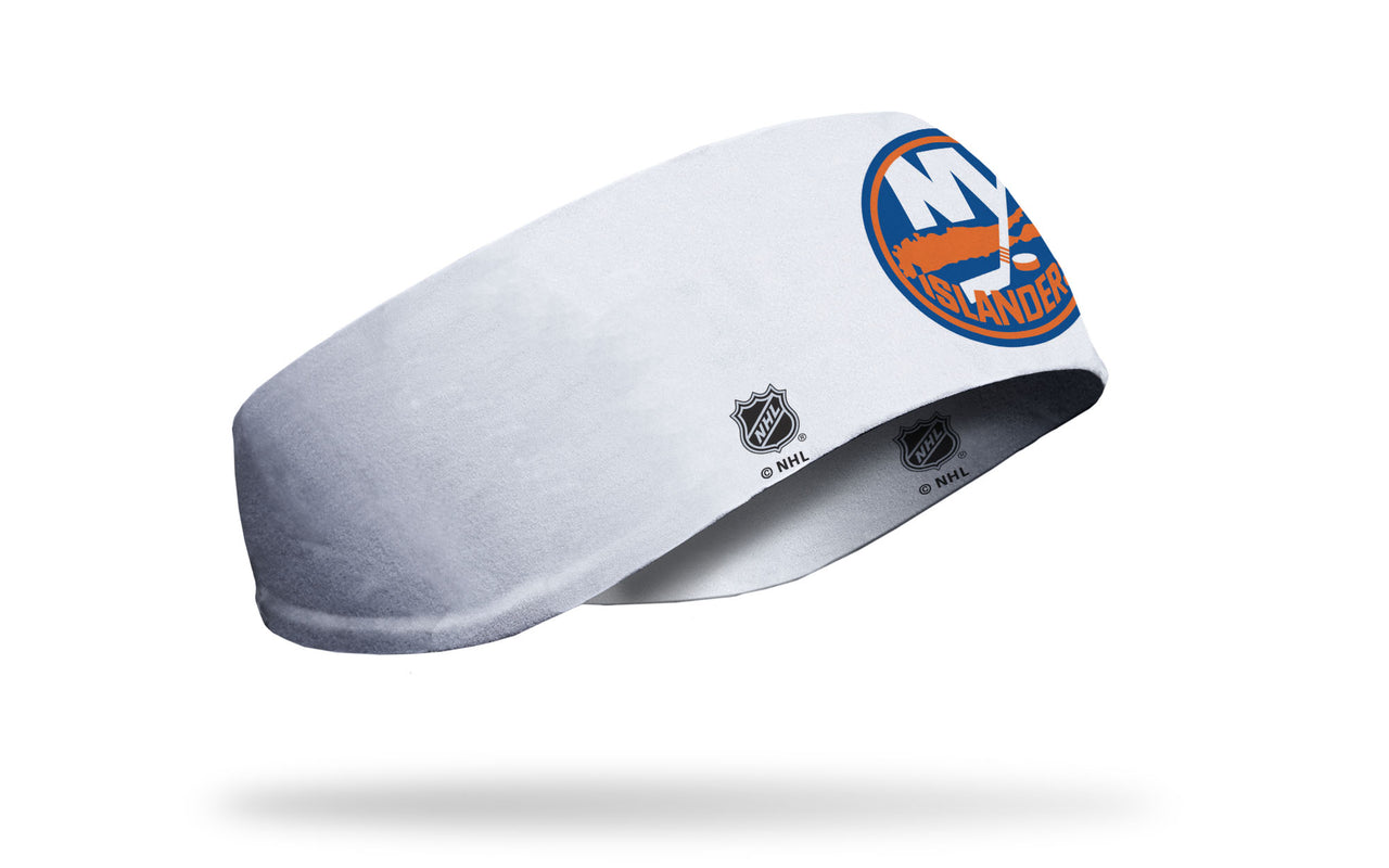 New York Islanders: Logo White Ear Warmer - View 1