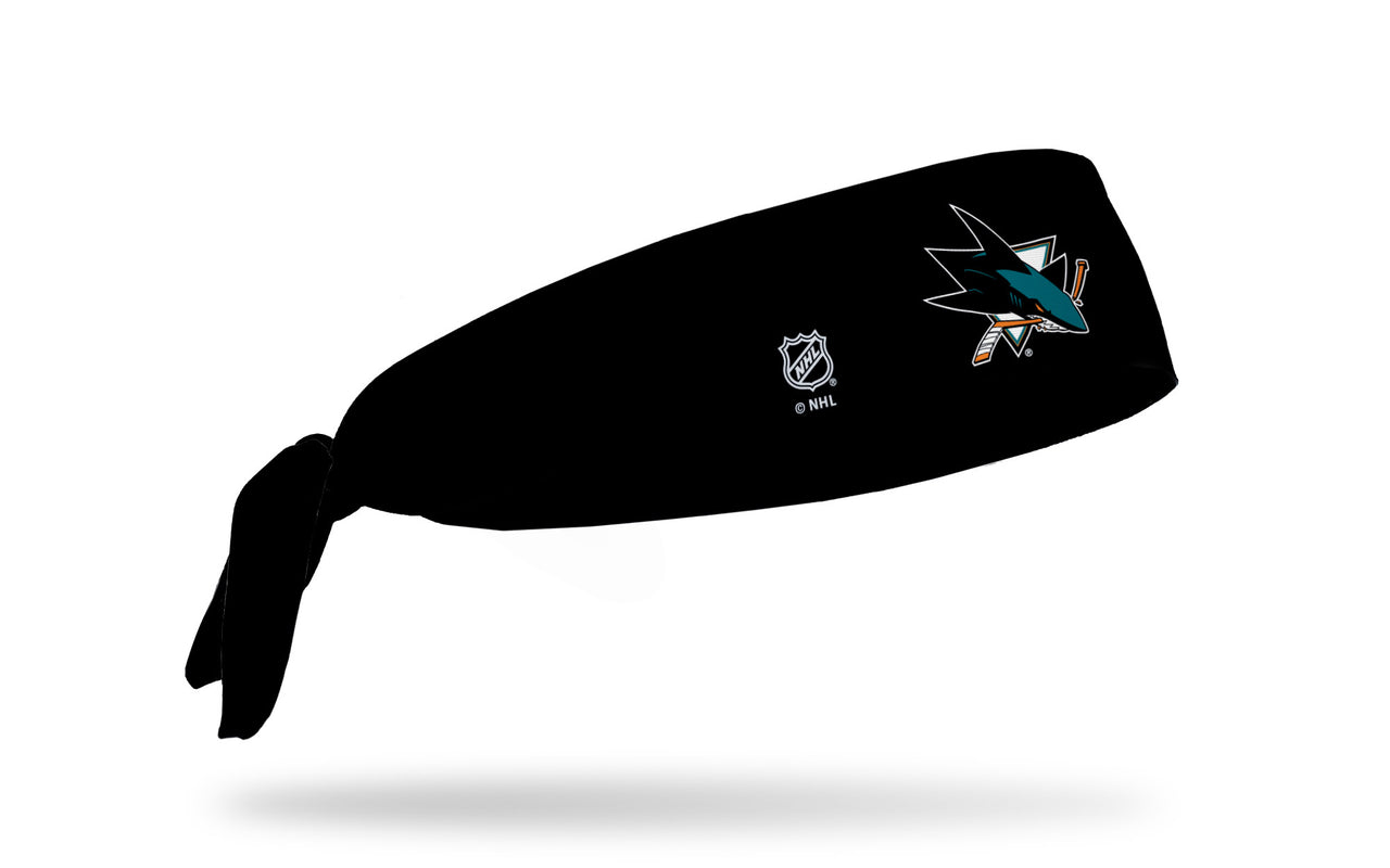 San Jose Sharks: Logo Black Tie Headband - View 2