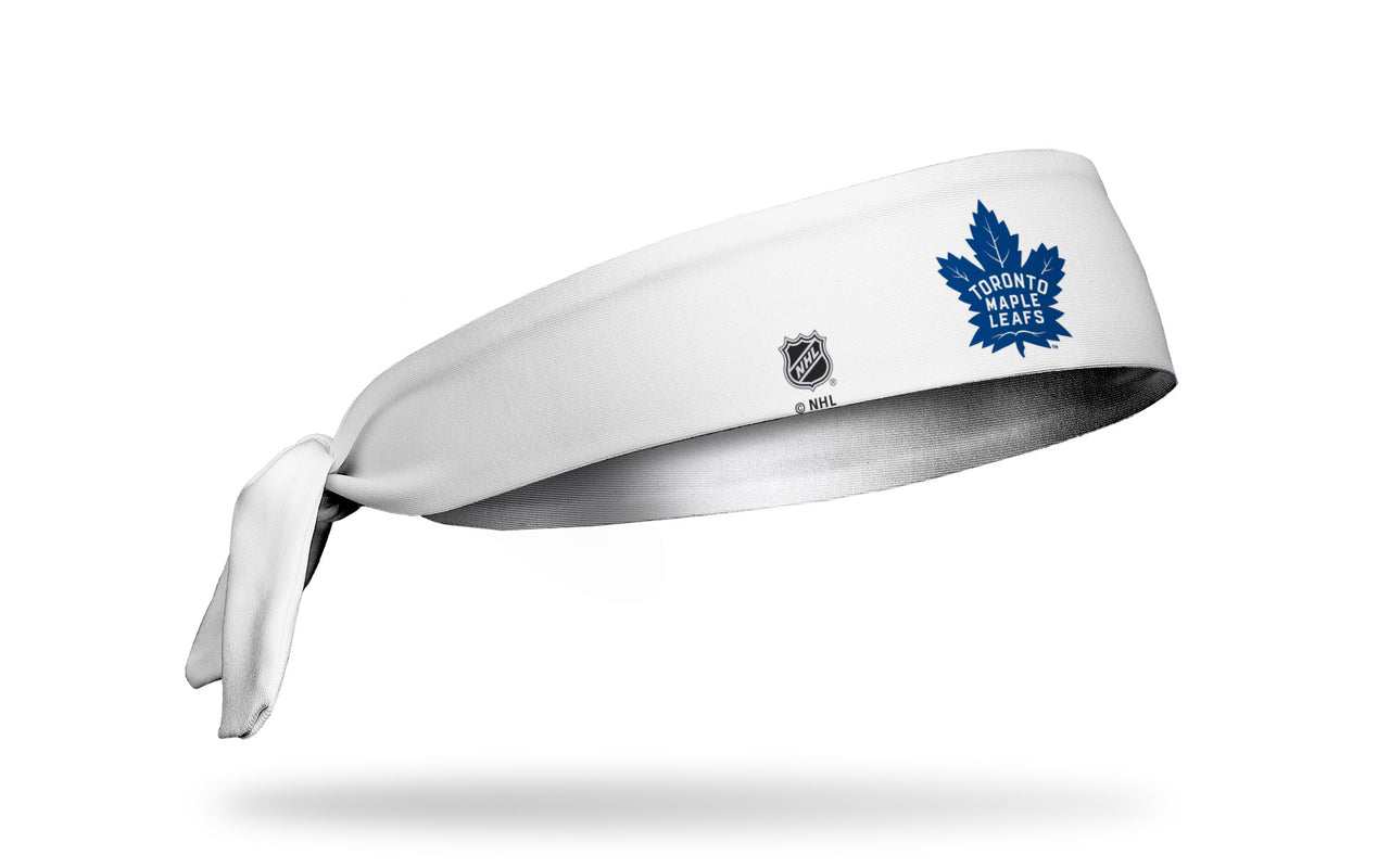 Toronto Maple Leafs: Logo White Tie Headband - View 2