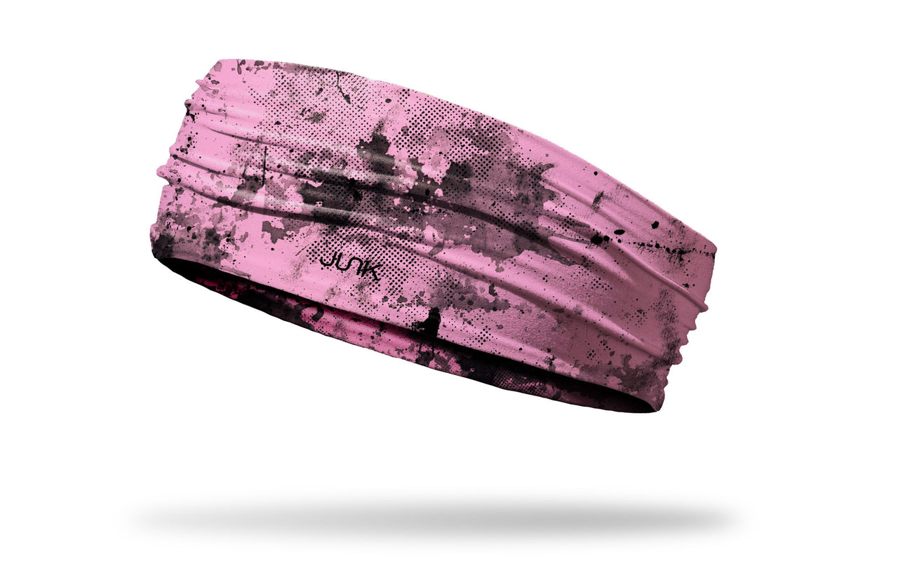 Powder Pink Grunge Big Bang Headband - View 1