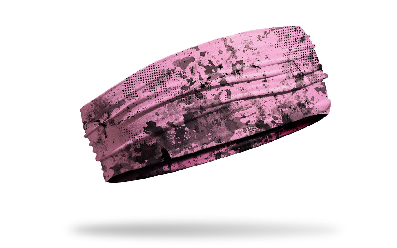 Powder Pink Grunge Big Bang Headband - View 2