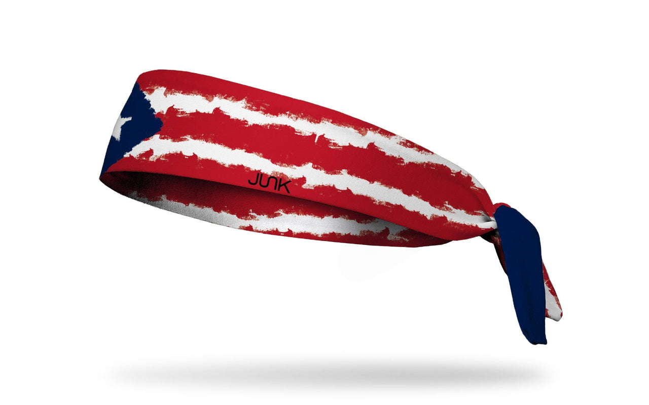 Puerto Rico Painted Flag Tie Headband - View 2