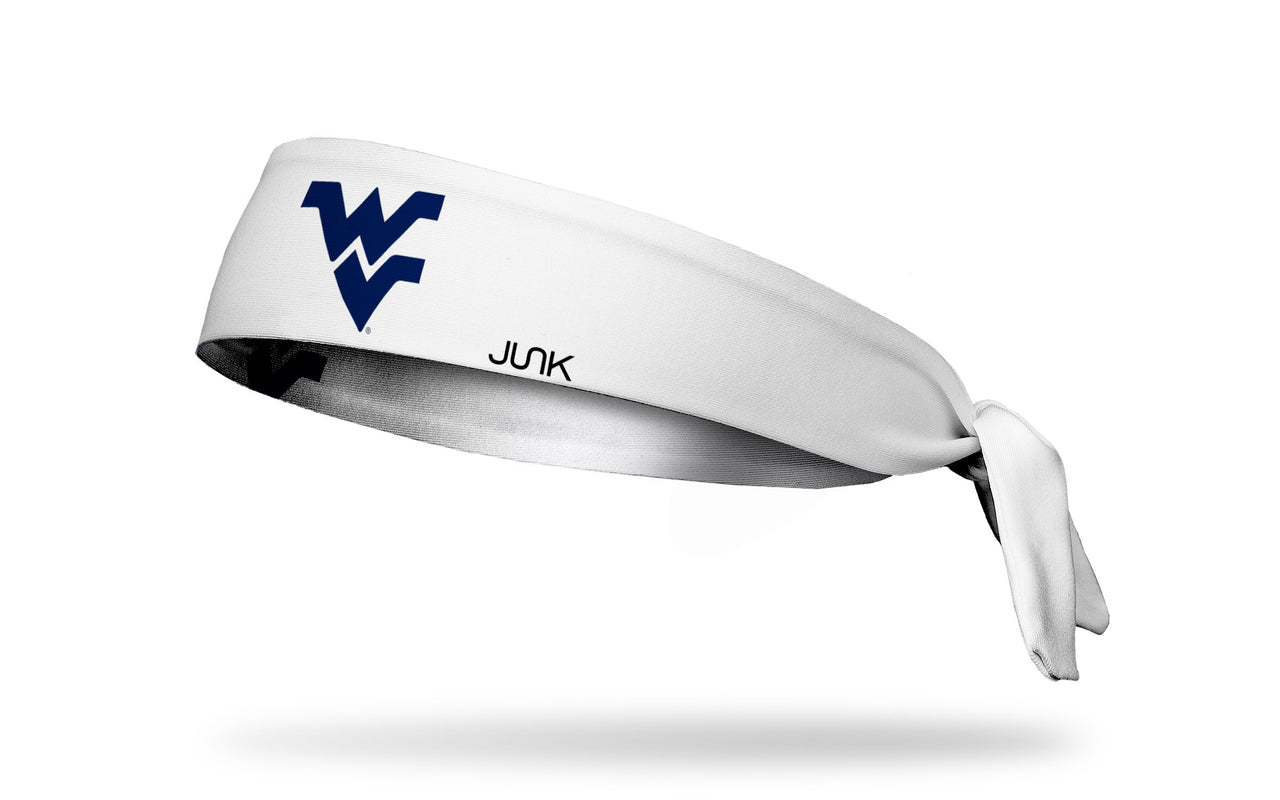 West Virginia University: Logo White Tie Headband - View 1