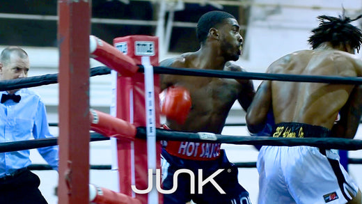 Kalvin in the ring during a match