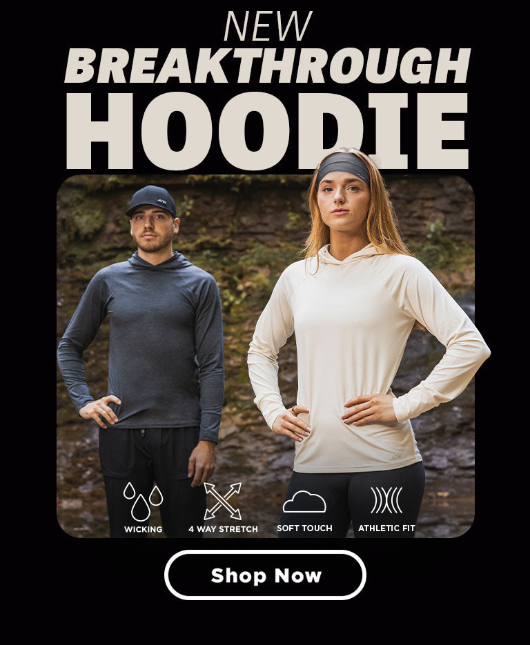 The New Breakthrough Hoodie, Shop Now. Wicking, 4 Way Stretch, Soft Touch, Athletic Fit
