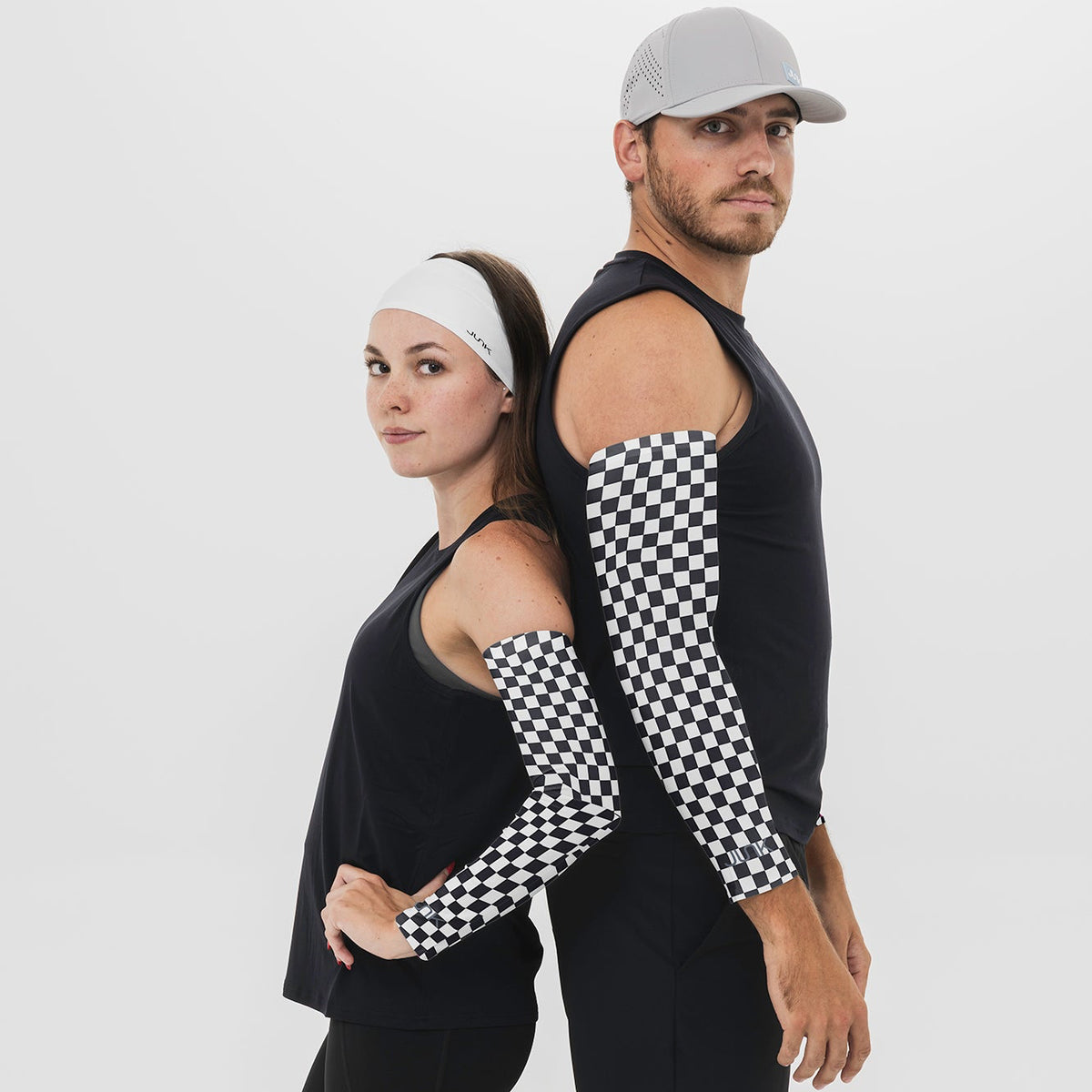 Black Check Arm Sleeve - View 1