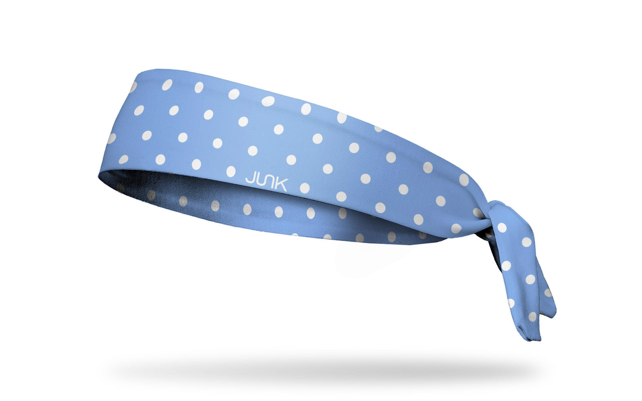 Blue Polka Dots Tie Headband - View 1