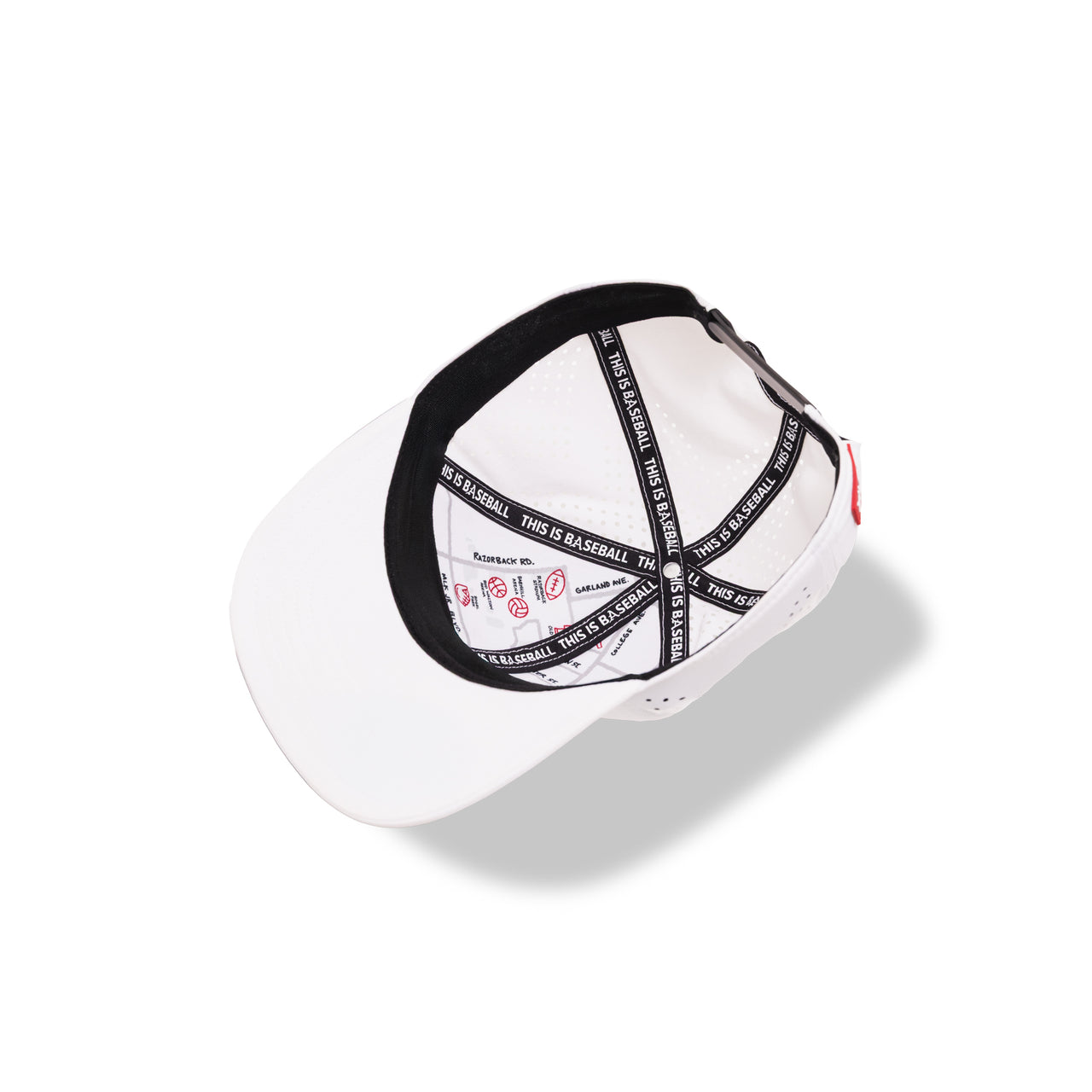 University of Arkansas: Baseball Surge Hat Arctic Snow - View 2