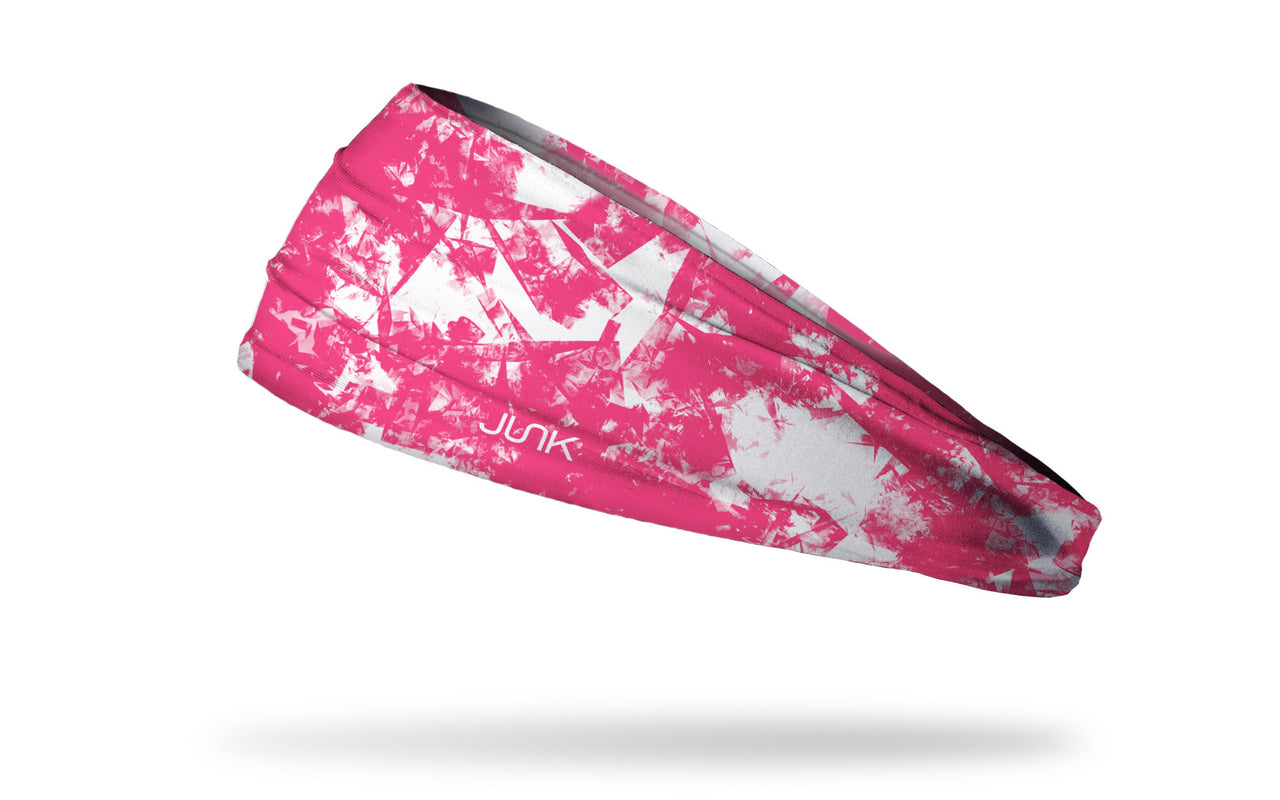 Gridiron Pink White Headband - View 1