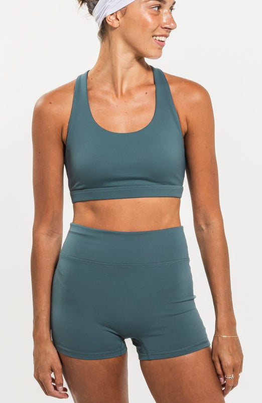 Women's Breakthrough High Rise Short 3": Eucalyptus - View 6