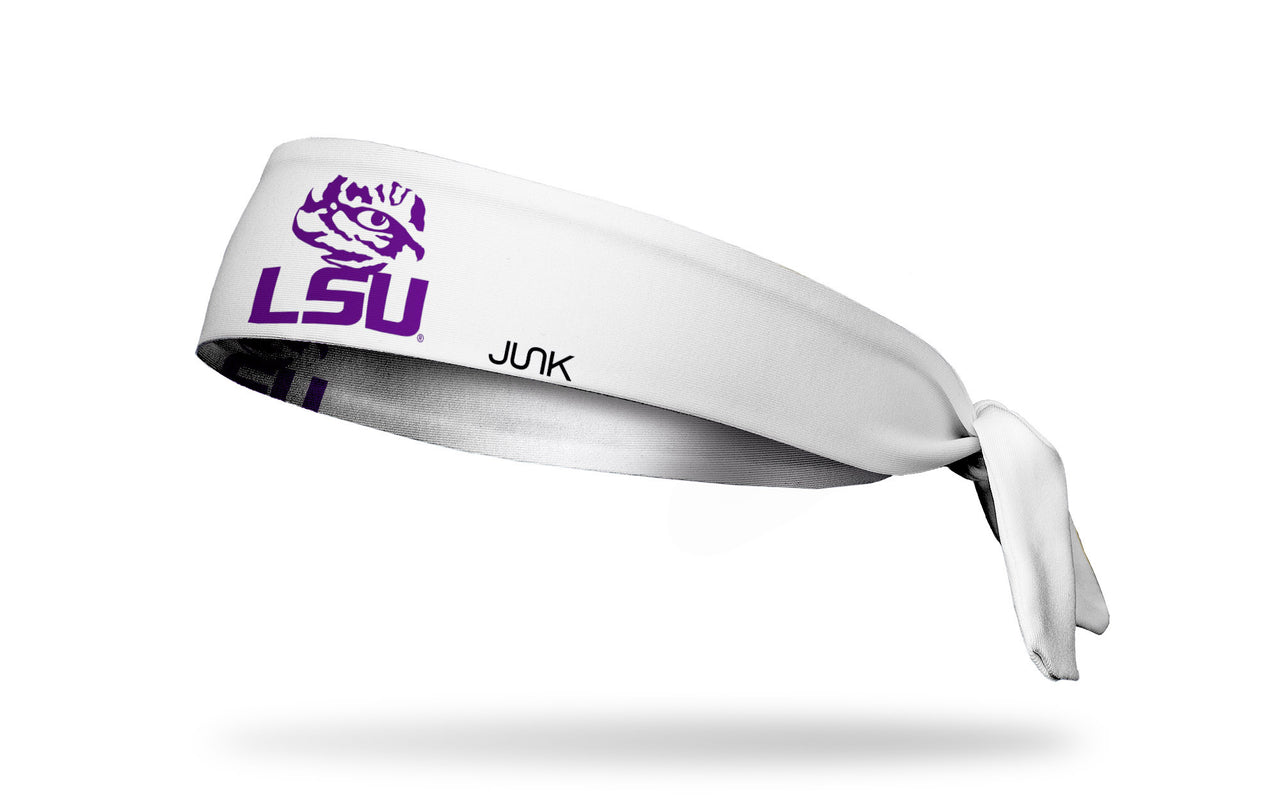 Louisiana State University: LSU Stacked White Tie Headband - View 1