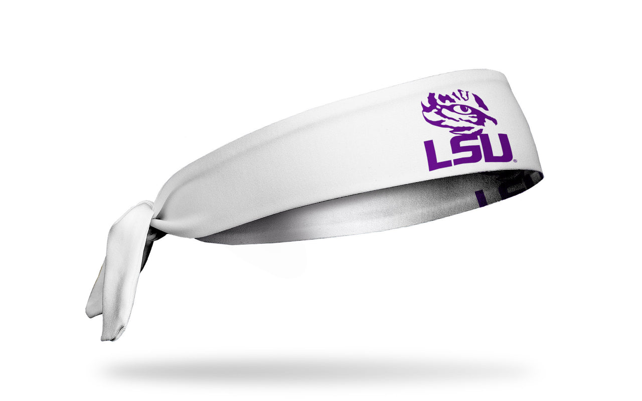 Louisiana State University: LSU Stacked White Tie Headband - View 2