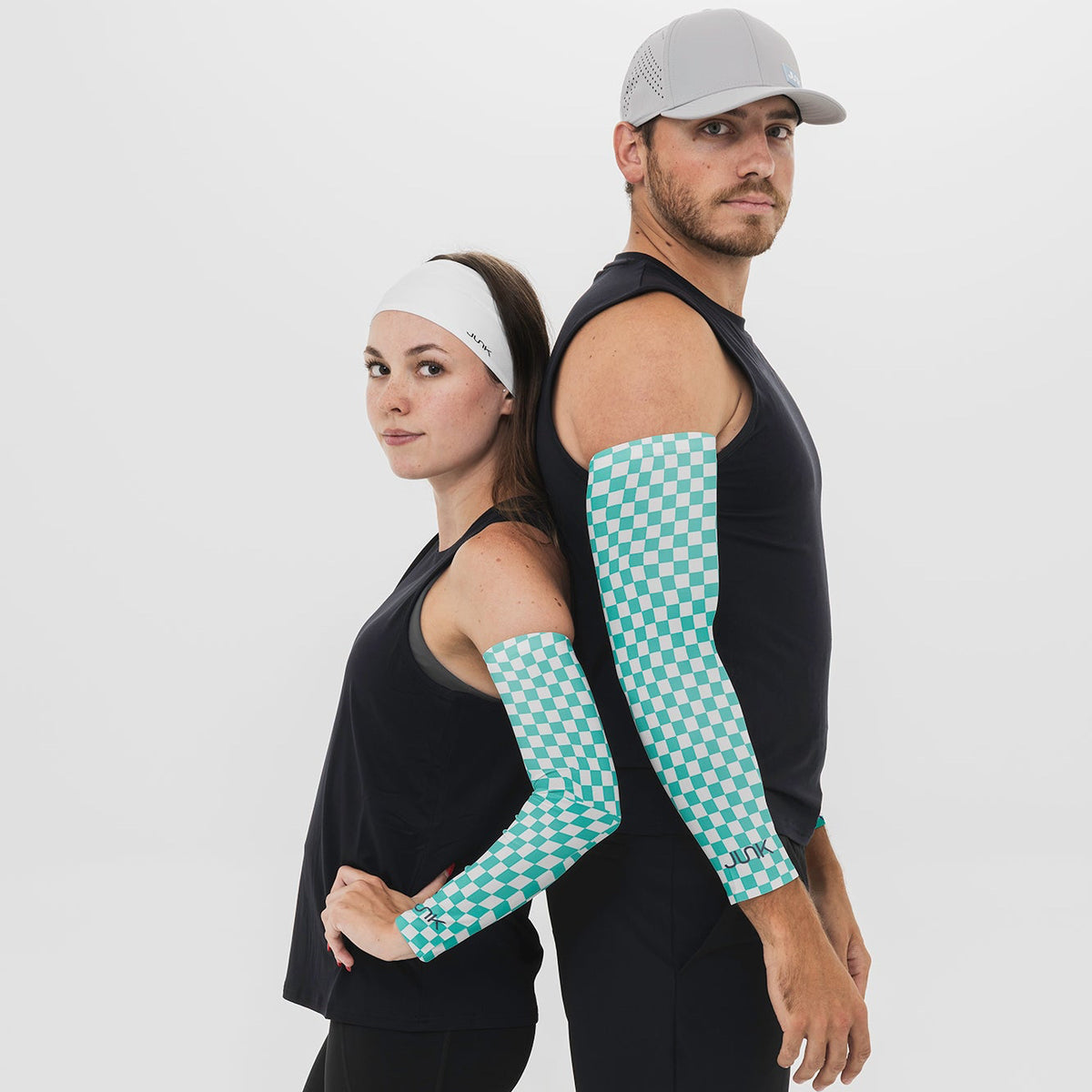 Mint Check Arm Sleeve - View 1