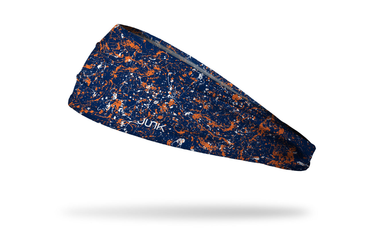 Midnight Navy Orange Splatter Big Bang Lite Headband - View 1