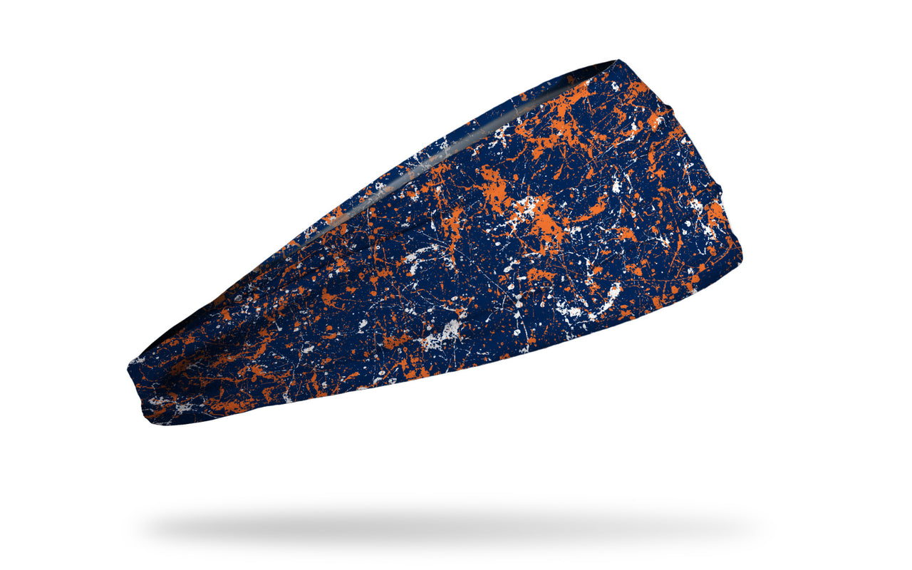 Midnight Navy Orange Splatter Big Bang Lite Headband - View 2