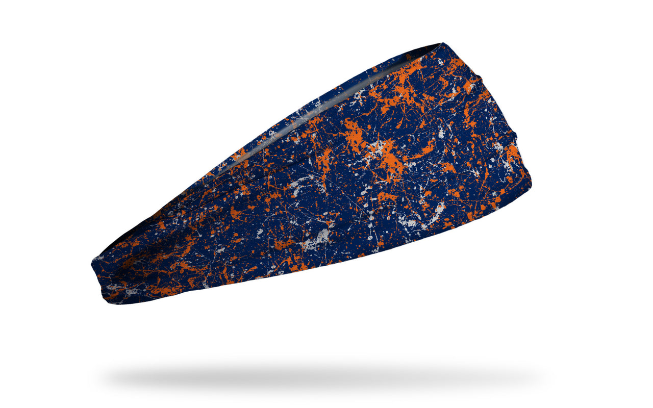 Navy Orange Silver Splatter Big Bang Lite Headband - View 2