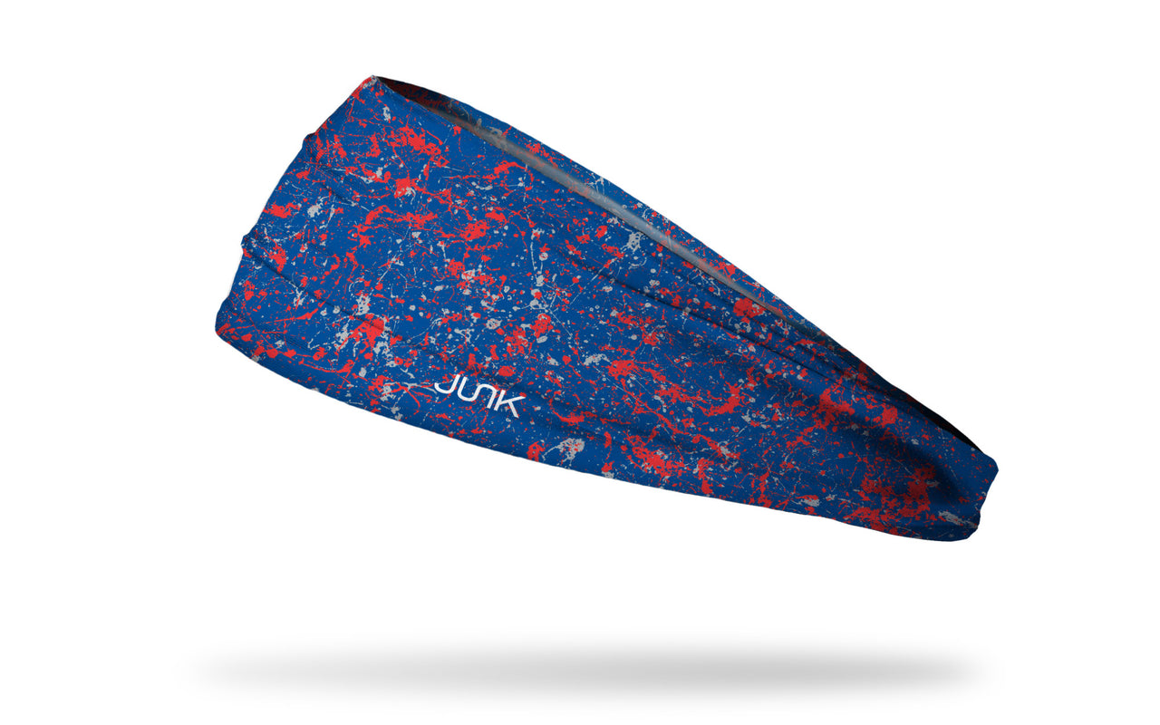 Blue Red Gray Splatter Big Bang Lite Headband - View 1