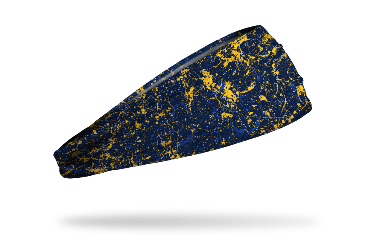 Navy Yellow Blue Splatter Big Bang Lite Headband - View 2