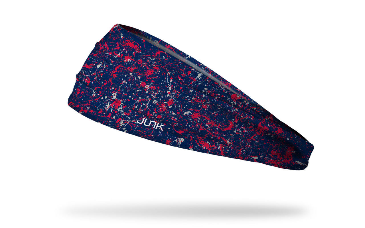 Navy Red Gray Splatter Big Bang Lite Headband - View 1