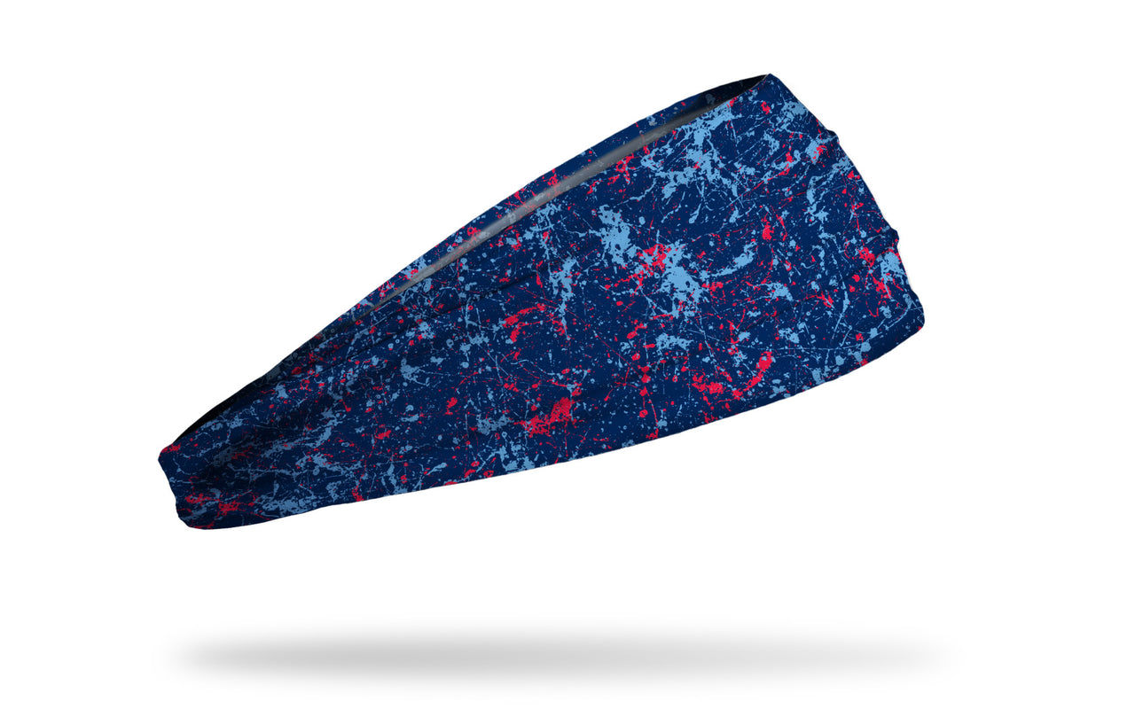 Blue Red Powder Splatter Big Bang Lite Headband - View 2