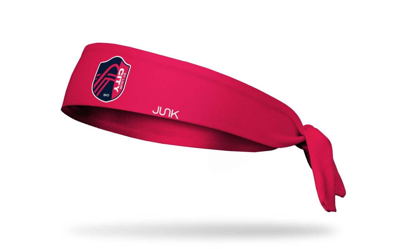 St. Louis CITY SC: Logo Red Flex Tie Headband - View 1