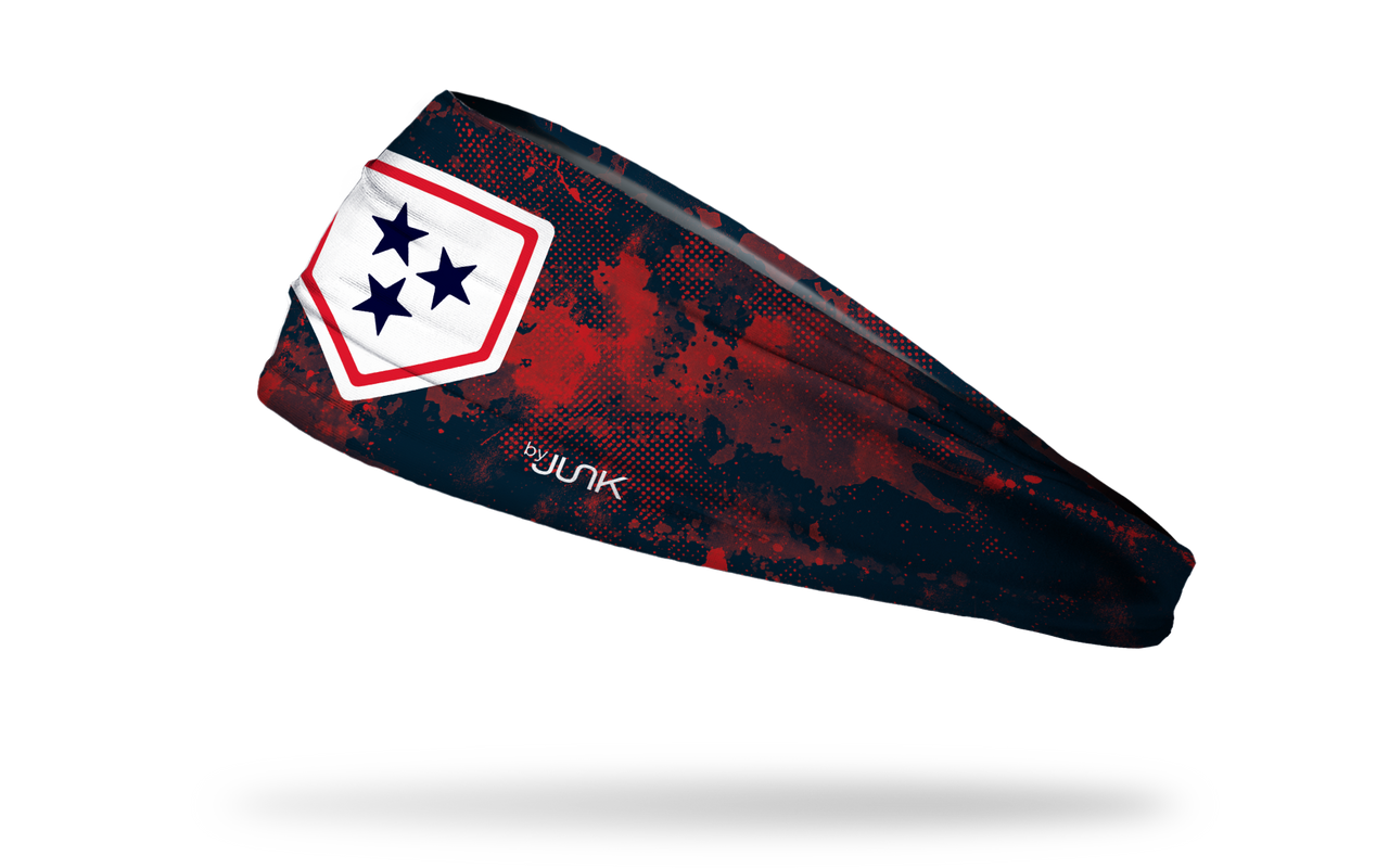 Nashville Sounds: Red Navy Grunge Big Bang Lite Headband - View 1