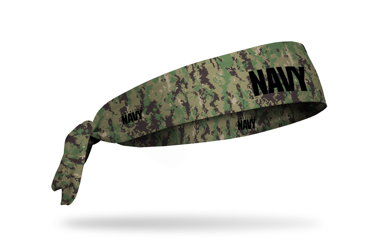 Navy: Wordmark Camo Flex Tie Headband - View 2