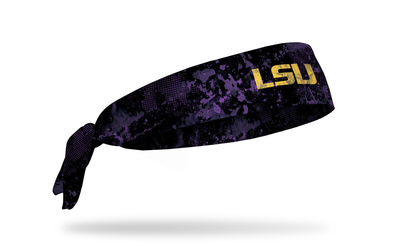Louisiana State University: Grunge Black Tie Headband - View 2