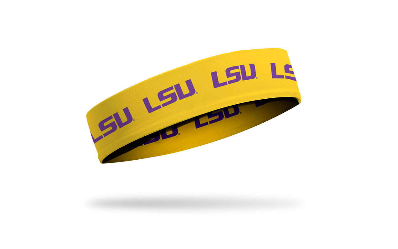 Louisiana State University: Logo Yellow Baller Headband - View 2