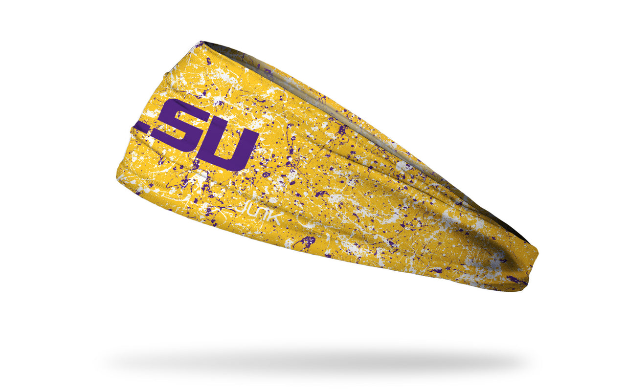 Louisiana State University: Splatter Gold Big Bang Lite Headband - View 1