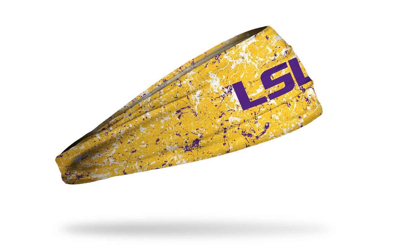 Louisiana State University: Splatter Gold Big Bang Lite Headband - View 2