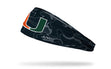 University of Miami: Camo Black Big Bang Lite Headband - View 1