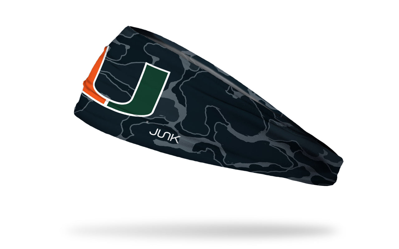 University of Miami: Camo Black Big Bang Lite Headband