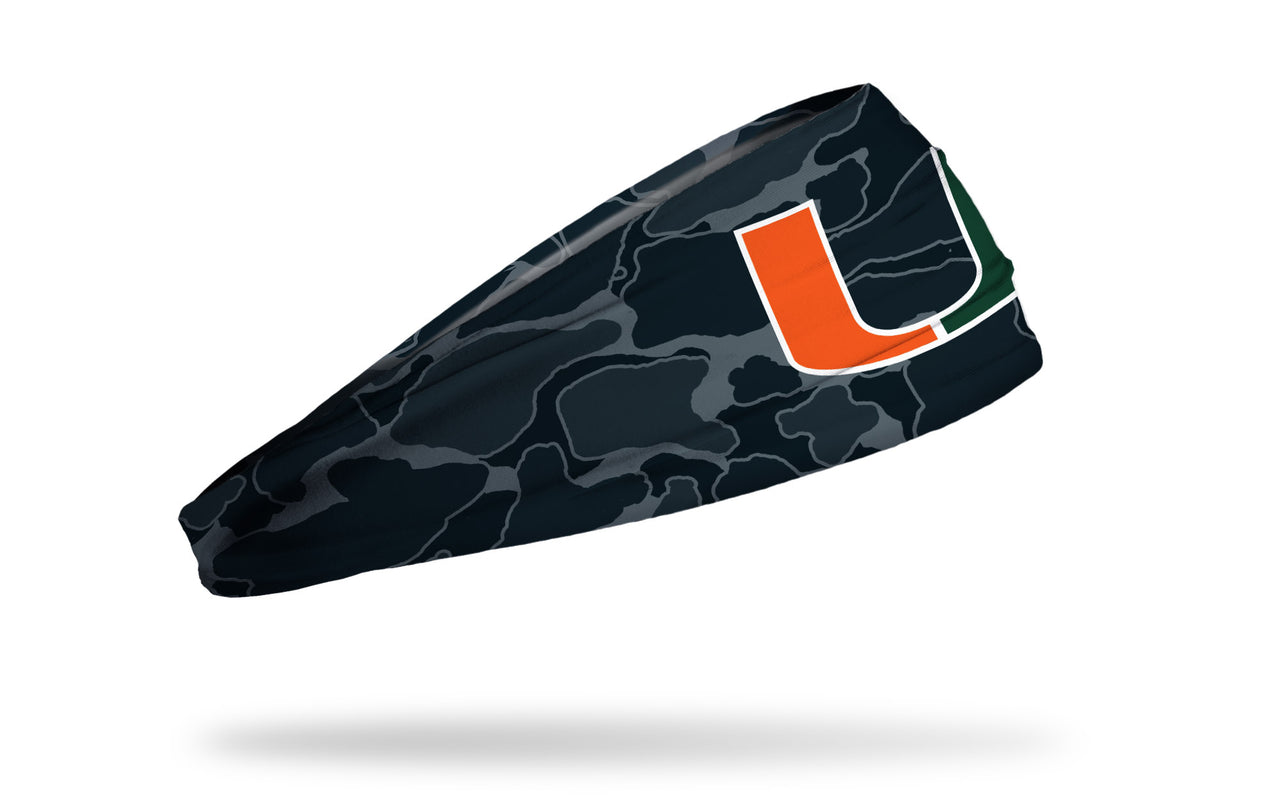 University of Miami: Camo Black Big Bang Lite Headband