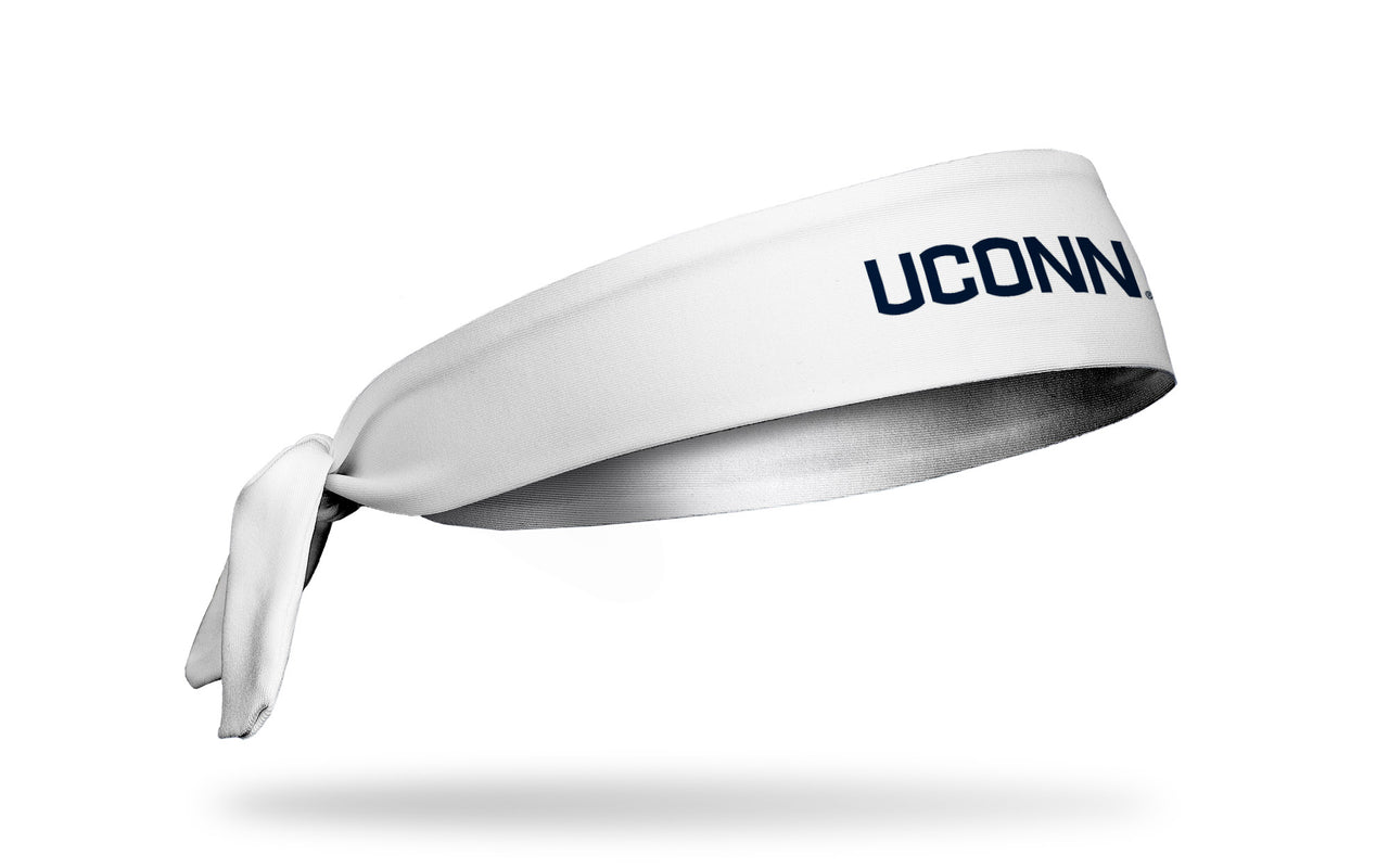 University of Connecticut: White Logo Tie Headband - View 2