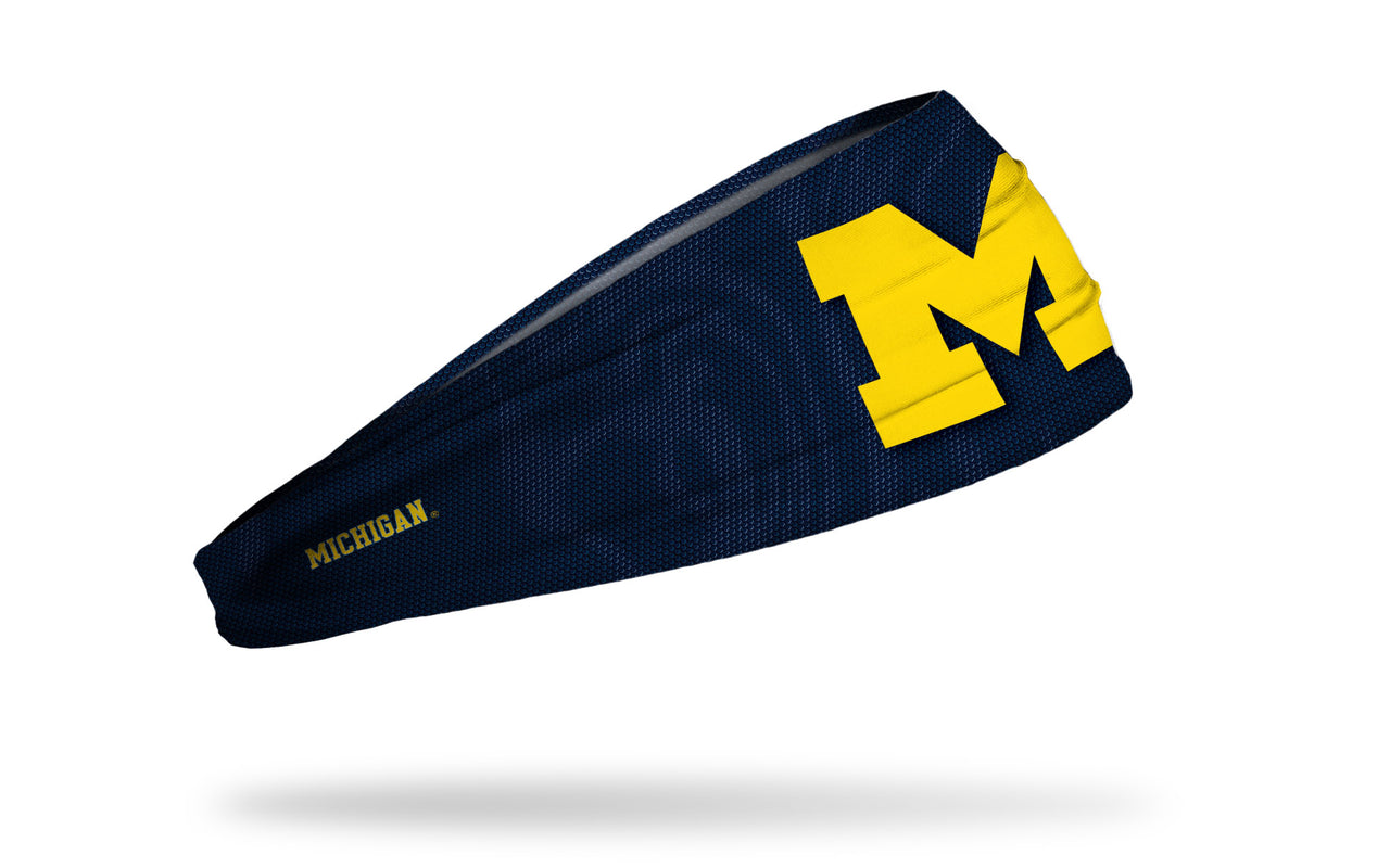University of Michigan: Jersey Logo Blue Big Bang Lite Headband - View 2