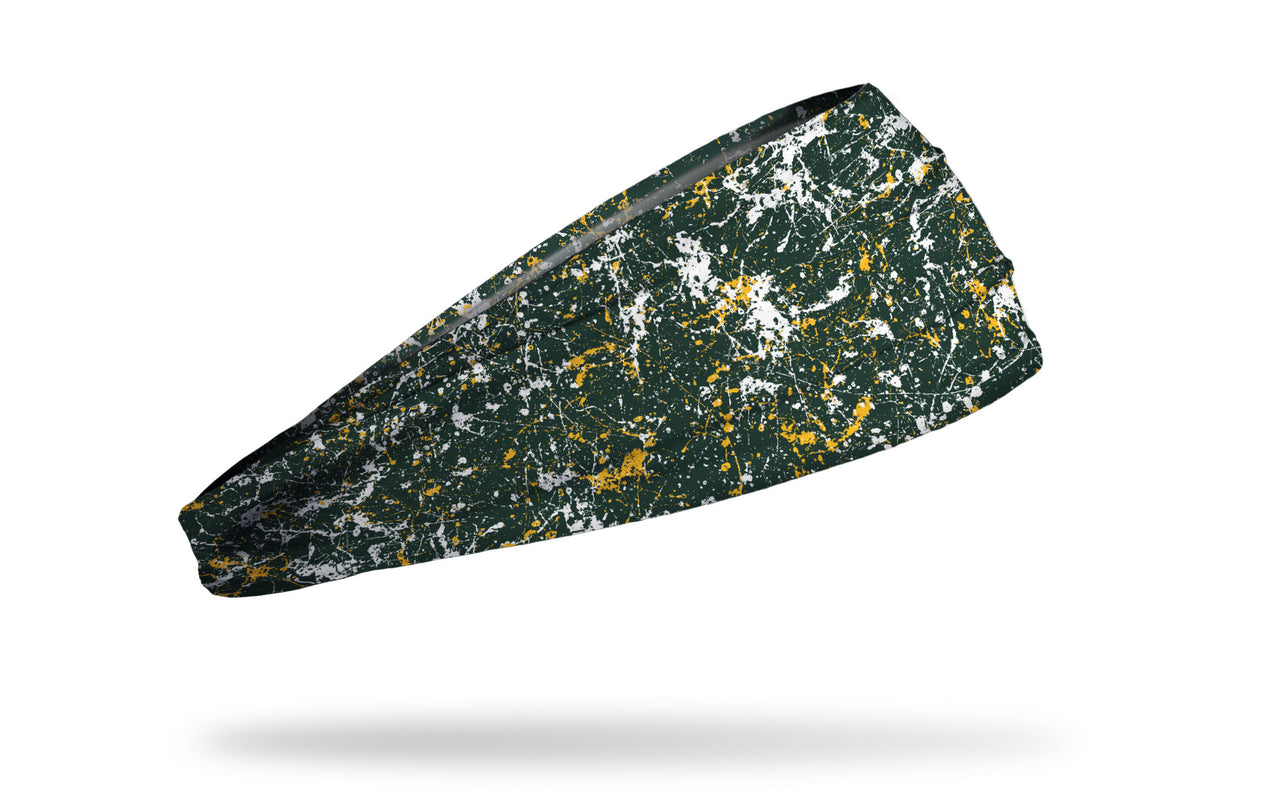 Dark Green White Splatter Big Bang Lite Headband - View 2