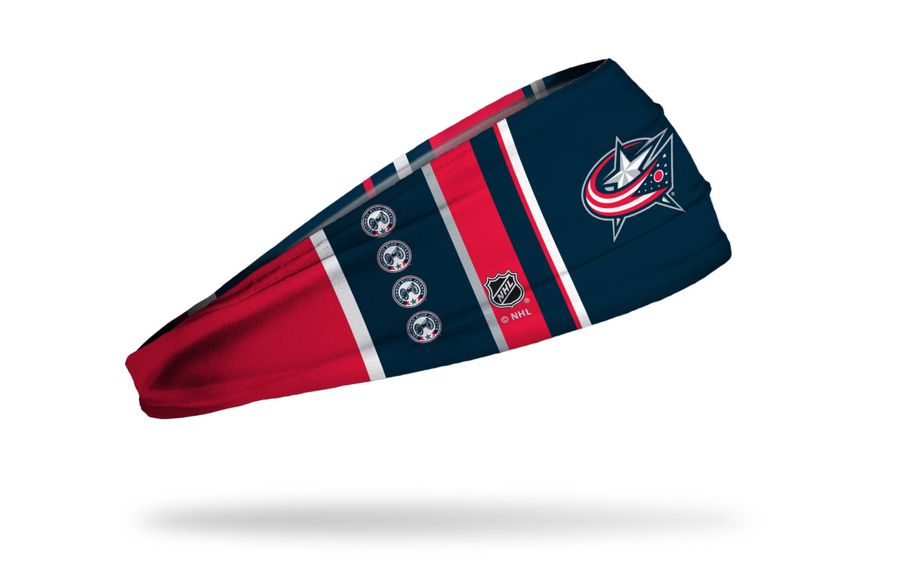 Columbus Blue Jackets: Bar Down Headband - View 2