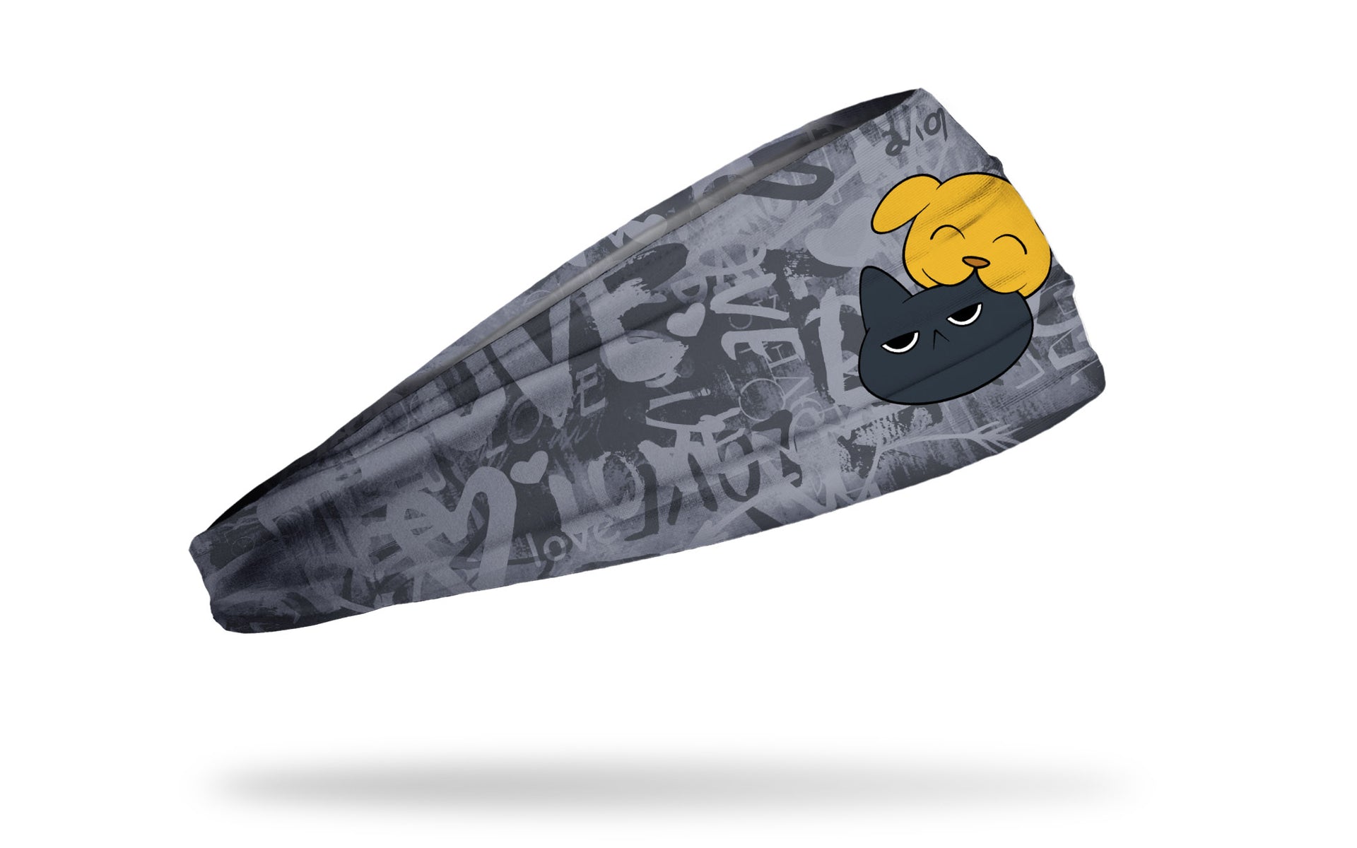 Perfect Match (Black Cat/Golden Retriever) Big Bang Lite Headband - View 2